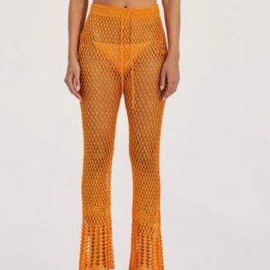 New Cult Gaia Iriel Knit Crochet Cover Up Pants